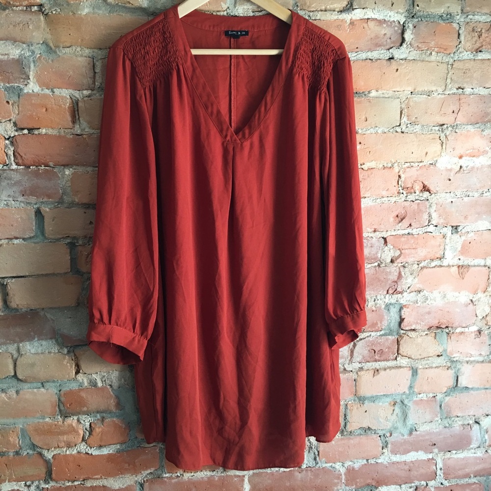 Sami & Jo autumn rust blouse